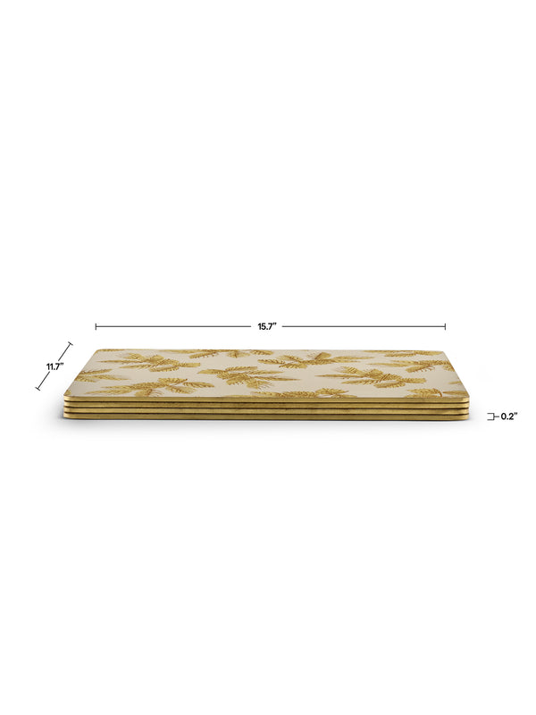 Pimpernel Placemats_Etched Leaves Light Grey